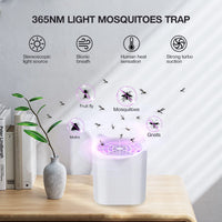 1 x RAW Customer Returns Insect killer, USB electric fly trap, mosquito trap mosquito lamp, mosquito killer lamp with light, fruit fly trap for kitchen indoor outdoor - RRP €16.13