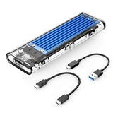 1 x RAW Customer Returns ORICO NVMe SATA SSD M.2 Enclosure, 10Gbps USB3.2 Gen2 M2 SSD Adapter for PCIe NVME and SATA 2230 2242 2260 2280 SSDs of M-Key or M B Key, Up to 4TB, With UASP and Trim, Tool-Free - TCM2M - RRP €30.24