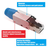 1 x RAW Customer Returns VCE RJ45 connector tool-free for installation cable Cat8 Cat7A Cat7 Cat6A network connector field-assembly shielded 40 GBit s 2000 MHz 4 pieces - RRP €25.99