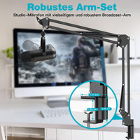 1 x RAW Customer Returns zealsound USB microphone set, condenser gaming kit for PC, mobile phone, laptop, with scissor arm, mute, gain control, for podcasts, recording, YouTube, streaming, voice-over, PS4 PS5, K66S - RRP €50.21