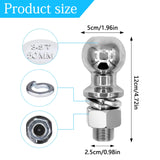 1 x RAW Customer Returns YeahBoom trailer coupling ball, 50mm 3.5T, 25mm screw, ball head field rail, ball head tractor field rail, trailer coupling quad, ball head bolt straight field rail for field rail up to 3.5T - RRP €20.4