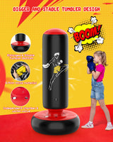 1 x RAW Customer Returns QPAU Kids Punching Bag, High 168cm, Gifts for Boys and Girls Ages 5-12 to Practice Karate, Taekwondo, MMA and Relieve Pent-Up Energy in Children - RRP €34.85