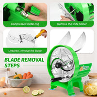 1 x RAW Customer Returns NEWTRY Manual Vegetable Cutter, Disc-Shaped, 0.8-9mm Adjustable for Fruits and Vegetables, Highly Productive for Home, Small Catering, Cutting Onions, Cucumbers, Lemons, etc. - RRP €98.82