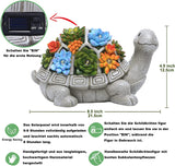 1 x RAW Customer Returns Yeomoo Solar Garden Figures Turtle Garden Decoration for Outdoors, with Succulents and 7 LED Lights Home Balcony Decoration, Figure Kawaii Gifts for Women Mom Decoration for Room Terrace - RRP €33.26