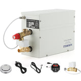 1 x RAW Customer Returns CGOLDENWALL 3KW 220V Home Steam Sauna Generator Kit, Ideal for Sauna Shower Bathroom SPA, with Self-draining System, LED Digital Controller 35-55 for 3m of Heated Space - RRP €399.0