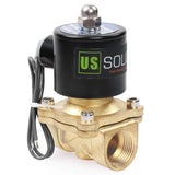 1 x RAW Customer Returns US Solid 3 4 G 24V DC Brass Solenoid Valve Direct Operated for Water Air Gas Oil NC Brass Solenoid Valve - RRP €38.89