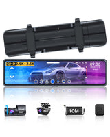 1 x RAW Customer Returns Dual 2.5K Dash Cam Mirror Detachable Front Camera 11 Touch Screen Car Rearview Mirror with Quality MSTAR Chip Type-C Charging Port Night Vision TS Size for Car - RRP €100.84