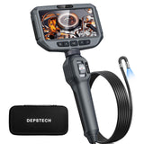 1 x RAW Customer Returns Two-way 210 rotating endoscope camera with light, DEPSTECH 6.2 mm 5 IPS inspection camera, 2MP endoscope with movable head, pipe camera sewer camera IP67 waterproof 8 LEDs 32G TF card carry bag-1.5M - RRP €262.16