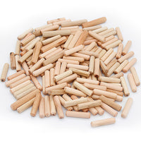 1 x RAW Customer Returns 500 pieces wooden dowels, M6 M8 M10 grooved dowels, round beech wood dowels, furniture wood dowels, wooden dowel set for furniture, professional carpenter, DIY, craft project, door, woodwork - RRP €11.09