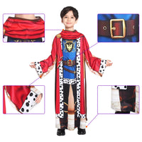 1 x Brand New GEMVIE Noble Halloween Cosplay Costume for Boys - Royal Red Cape Little Prince M - RRP €13.1