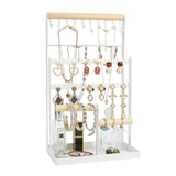 1 x Brand New MingsunTan Jewelry Organizer Stand Jewelry Stand, Jewelry Holder Organizer with Storage Box Jewelry for Earrings Bracelets Rings Necklaces White  - RRP €18.14