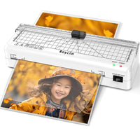 1 x RAW Customer Returns Laminator, Raycial A4 Laminator, 70 sec Fast Warm-up, Integrated Paper Cutter, Portable Hot and Cold Laminator A4, Ideal for Home, Office and School - RRP €32.99