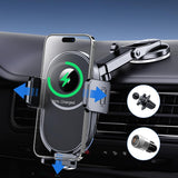 1 x RAW Customer Returns Eazpower car mobile phone holder with charging function, 15W mobile phone holder car with charging function, inductive charging charging station car, automatic clamping car charger with ventilation - RRP €34.96