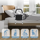 1 x RAW Customer Returns Kaucytue Bed Rail for Elderly with Removable Reinforced Small Armrest Storage Bag, Portable Adjustable Bed Riser, Grab Bars for Seniors - RRP €60.49