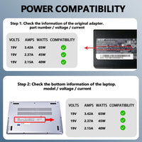 1 x RAW Customer Returns ANTWELON 65W Laptop Power Supply 19V 3.42A Charger for Acer Chromebook 11 13 14 15 R11 CB3-111 CB3-131 CB3-431 CB3-532 CB5 C720 C720P C740 Aspire One AO1-131 AO1-431 N15Q9 N15Q8 N16P1 Adapter - RRP €17.56