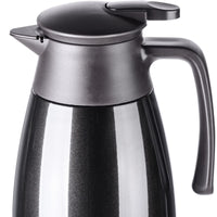 1 x RAW Customer Returns PARACITY thermos flask 2 liter coffee pot with ceramic insert, vacuum insulated teapot stainless steel, teapot thermal for keeping coffee and tea warm for 12 hours 24 hours cold thermo flask black  - RRP €21.99