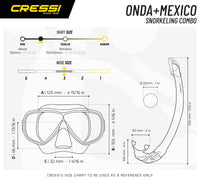 1 x RAW Customer Returns Cressi, Onda Mare Combo Set Diving Mask and Snorkel Mexico Unisex Adult, Black, One size - RRP €26.5