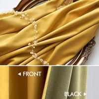 1 x RAW Customer Returns MIULEE Mustard Yellow Velvet Living Room Curtains with Eyelets, 2 Pieces Winter Velvet Curtains 140x300 CM, Thermal Velvet Curtains for Bedroom, Soft Velvet Room Curtain - RRP €61.0