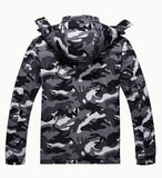 1 x RAW Customer Returns KEFITEVD Men s Ski Jacket Breathable Warm Padded Removable Hood Waterproof Outdoor Jacket Camouflage L - RRP €78.64