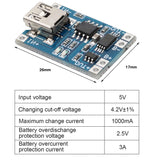 1 x Brand New GALDOEP 12 pieces 5V 1A 18650 lithium battery charging module, mini USB charging module lithium battery module, with double protection function 186 50 charge modules - RRP €9.95