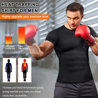 1 x RAW Customer Returns Men s Slimming Vest Sweat Sauna Effect Thermo Sauna Shirt Shaper Tank Top Fitness Shirt Sweat Vest Black, 3XL  - RRP €23.99