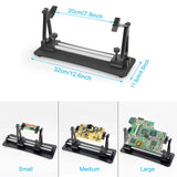 1 x RAW Customer Returns Third Hand Circuit Board Holder - Adjustable 360 Degree Helping Hands Soldering Station with Gooseneck Arms, Magnifying Lamp for Clamping Circuit Boards, Soldering, Rework - RRP €68.89