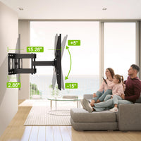 1 x RAW Customer Returns USX-MOUNT TV wall mount swivel tiltable for 42-82 inch LED, LCD TV, TV wall mount Max. VESA 600x400mm, TV mount with extendable ultra-strong 6 arms, TV mount - RRP €55.99