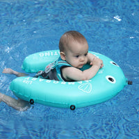 1 x RAW Customer Returns HECCEI Baby Swimming Ring with Sunroof, Mambobaby Autom Inflatable Baby Swimming Aid, Compact Foldable Design Swimming Ring Perfect Swimming Trainer for Children from 3 to 24 Months - RRP €50.41