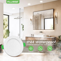 1 x RAW Customer Returns ALUSSO LED recessed spotlight 230V 5W neutral white 4500K, 340LM IP44 bathroom LED recessed lights, LED ceiling spots 75-85mm installation diameter, mini slim 30mm ultra flat set of 12 - RRP €43.55