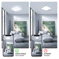 1 x RAW Customer Returns EASY EAGLE Ceiling Lamp 24W 6500K Square LED Ceiling Light 2400LM IP44 Waterproof Ceiling Lights for Bathroom Kitchen Bedroom Corridor Living Room 18cm - RRP €14.99