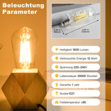 1 x RAW Customer Returns Dimmable E27 LED light bulb, 12W E27 bulb warm white 2700K replacement for 120W incandescent lamp, no flickering energy saving lamp, 1600 lumens LED lamp, 360 beam angle AC 220-240V Edison bulb pack of 3  - RRP €26.99