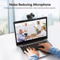 1 x RAW Customer Returns Hiievpu 2K Webcam with Microphone for PC Laptop, USB Webcam with Privacy, Plug and Play, Suitable for Streaming Gaming Video Conferencing Zoom YouTube Cisco WebEx Google Meet - RRP €30.24