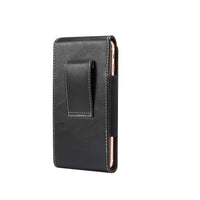 1 x RAW Customer Returns Baiyian Vertical Belt Bag Holster Belt Case Genuine Leather Case for Nokia 2.4, Samsung Galaxy A72, Xiaomi Mi 11 Pro  - RRP €14.98