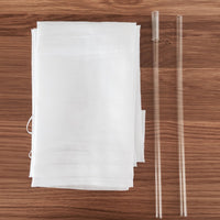 1 x RAW Customer Returns Pack of 1 Roman blind with drawstring curtains, transparent voile curtain W x H 100 x 155 cm, white  - RRP €18.99