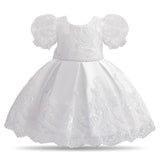 1 x RAW Customer Returns NNJXD Baby Girl Lace Party Dress Baptism Bowknot Toddler Tutu Wedding Dress 2021 White Size 80 6-12 Months - RRP €32.46