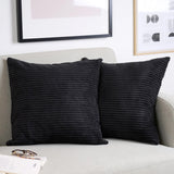 1 x RAW Customer Returns Blumtal set of 2 cushion covers 60 x 60 cm black - corduroy cushion cover with hidden zipper, soft corduroy cushion covers - for decorative cushions, upholstery, sofa cushions, decorative cushions and couch cushions - RRP €19.15