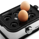 1 x RAW Customer Returns Linsar - Egg cooker for 6 eggs - selectable hardness - Made of stainless steel - including egg spoon and egg punch - Dishwasher safe - 400 watts - RRP €31.26