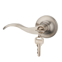 1 x RAW Customer Returns HAIFUAN Door Lever Handle Lock, for Entrance, Passage and Bathroom Use 805-L, Left Door  - RRP €22.0