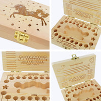 1 x RAW Customer Returns Shengruili Wooden Box for Milk Teeth, Box for Milk Teeth, Tooth Box, Tooth Storage Box, Baby Teeth Box, Storage Box for Baby Teeth - RRP €11.8