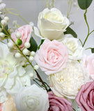 1 x RAW Customer Returns OrgMemory Artificial Flowers, Antique Pink Flowers, Fake Foam Roses, Flowers for Decorations, Fake Flowers for Wedding Delicate Blush  - RRP €23.99