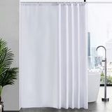 1 x RAW Customer Returns Extra long shower curtain for the bathroom, anti-mold textile bath curtain for the bathtub and shower, antibacterial washable fabric curtain with 12 hooks, extra large white 200x240cm. - RRP €21.22