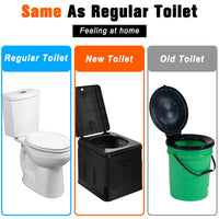 4 x Brand New Tbusingoto Foldable Mobile Camping Toilet with 1 Roll Trash Bags, Camping Toilet, Suitable for Outdoor, Traffic Jam, Game Fishing, Mobility Families - RRP €124.8