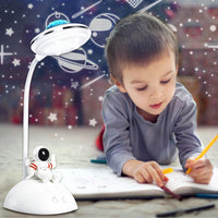 1 x RAW Customer Returns WLHBF Desk Lamp Children, LED Astronaut Portable Table Lamp, Reading Lamp with Projection Pencil Holder, Desk Lamp Dimmable Rechargeable Lamp for Student Dormitory Study Reading - RRP €22.18