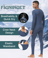 1 x Brand New Figninget Thermal Shirt Men s Long Sleeve Thermal Underwear Men s Thermal Underwear Thermal Undershirt Men s Long Sleeve Thermal Underwear Men Winter Dark Gray 2XL - RRP €27.6