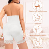 1 x RAW Customer Returns YARRCO Tummy Control Panties Women s Shapewear Lace Girdle Pants High Waist Figure-Shaping Underwear Leggings Body Shaper Girdle Pants White, 2XL  - RRP €22.18