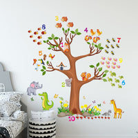 2 x Brand New Wall sticker children s room boy, forest animals wall stickers baby room, large trees wall decoration bedroom little bear, squirrel, lion wall stickers children s room pictures baby room - RRP €40.8