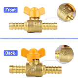 1 x RAW Customer Returns SWAWIS 2-way ball valve Y-distributor brass connection 10mm ball valve, for hose ID 10 mm-11 mm - RRP €12.99