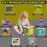 3 x Brand New Afufu Montessori toys from 1 year, 7-in-1 motor skills cube motor skills toy from 1 2 3 year, activity cube baby, activity board for toddlers, sensory gift for children boys girls - RRP €64.86