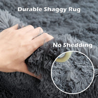 1 x RAW Customer Returns OMERAI Carpet Living Room Bedroom Washable Large Super Soft Anti-Slip Gray Fluffy Deep Pile Shaggy Carpet Gray, 120 180cm  - RRP €35.99