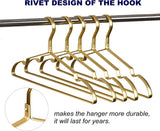 1 x RAW Customer Returns Amber Home 20 Pack 42cm Lightweight Aluminum Iron Clothes Hangers, Matt Gold Metal Coat Hangers with Non-Slip Groove for Suit T-Shirt Shirt Jacket Dress Trousers - RRP €38.54